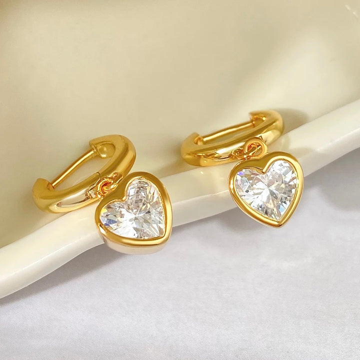 Heart Huggies - 18K Gold Plated