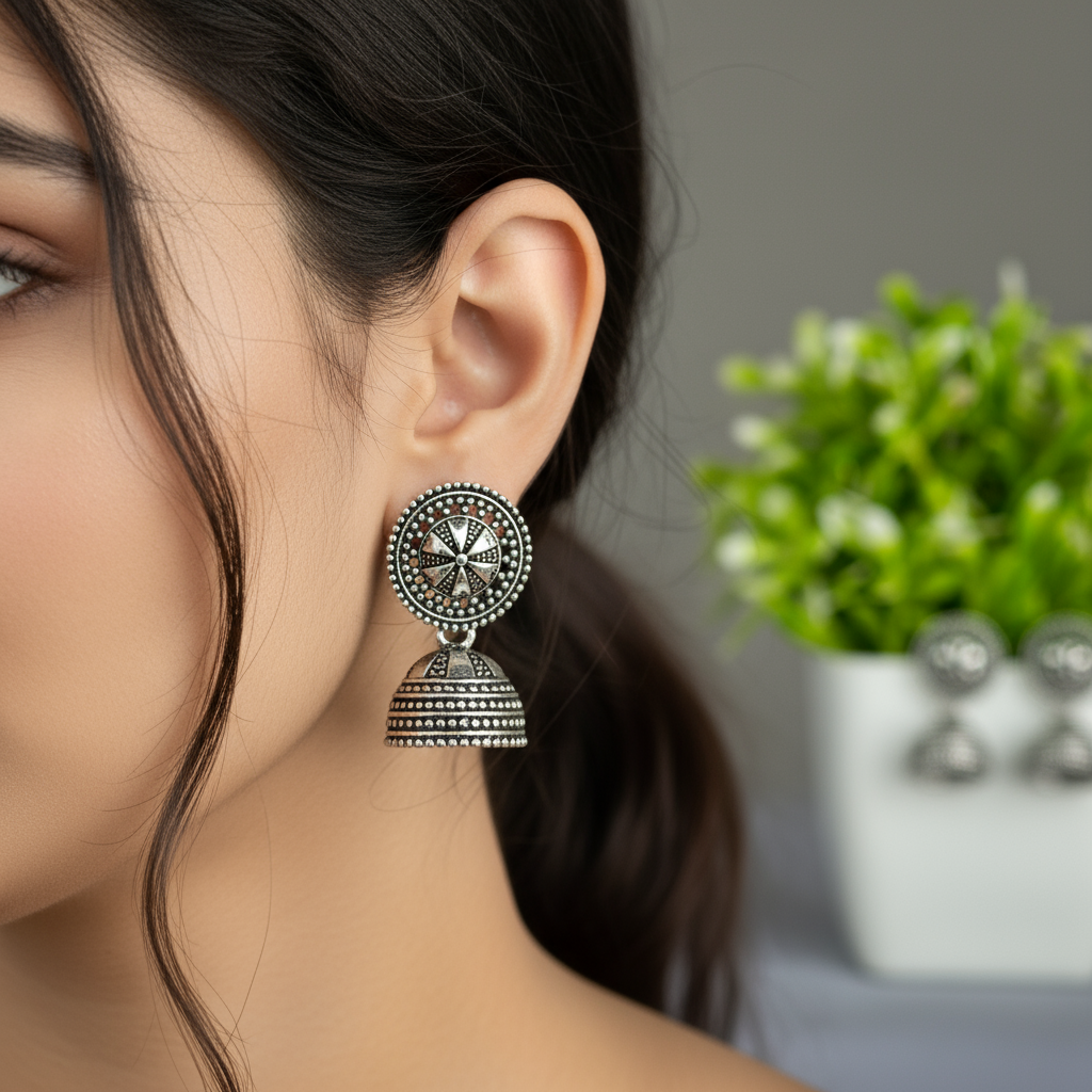 Set of 12 Earrings with Folding Jhumka Box