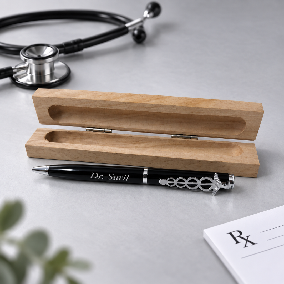 Personalised Doctor Pen with Wooden Box