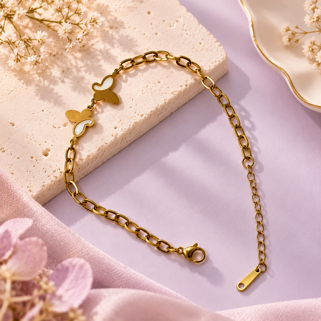 Butterfly Bracelet- 18k Gold Plated