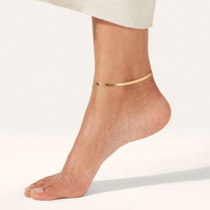 Flat Snake Chain Anklet