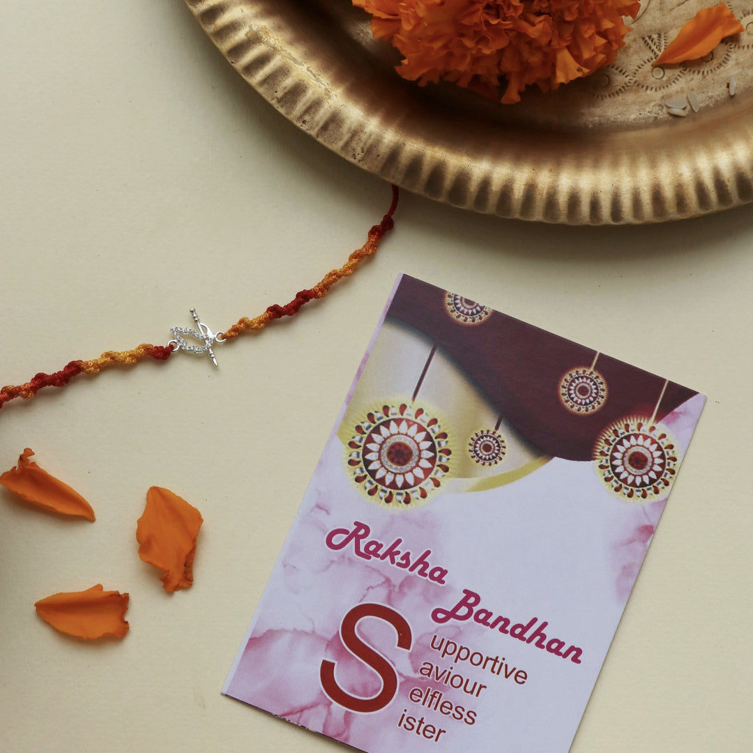 Bansuri Sterling Silver Rakhi