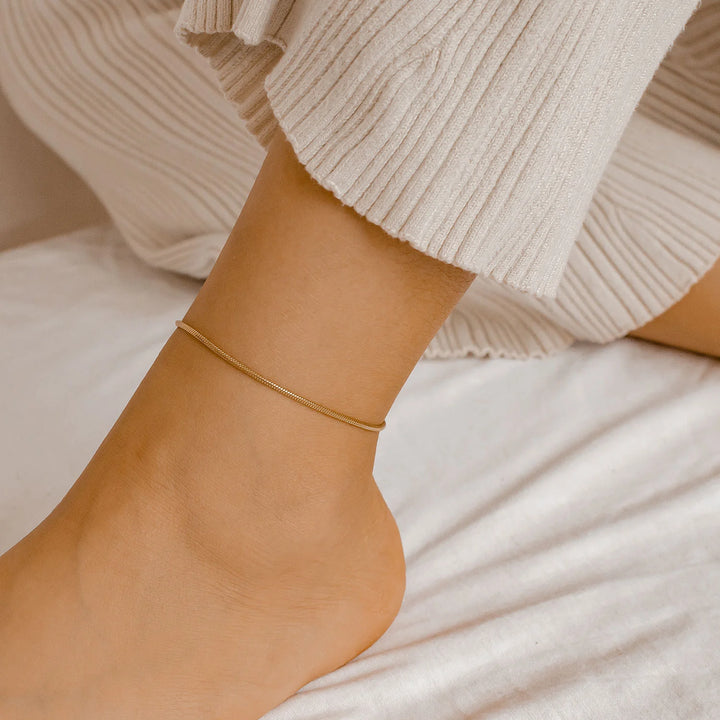 Round Snake Chain Anklet