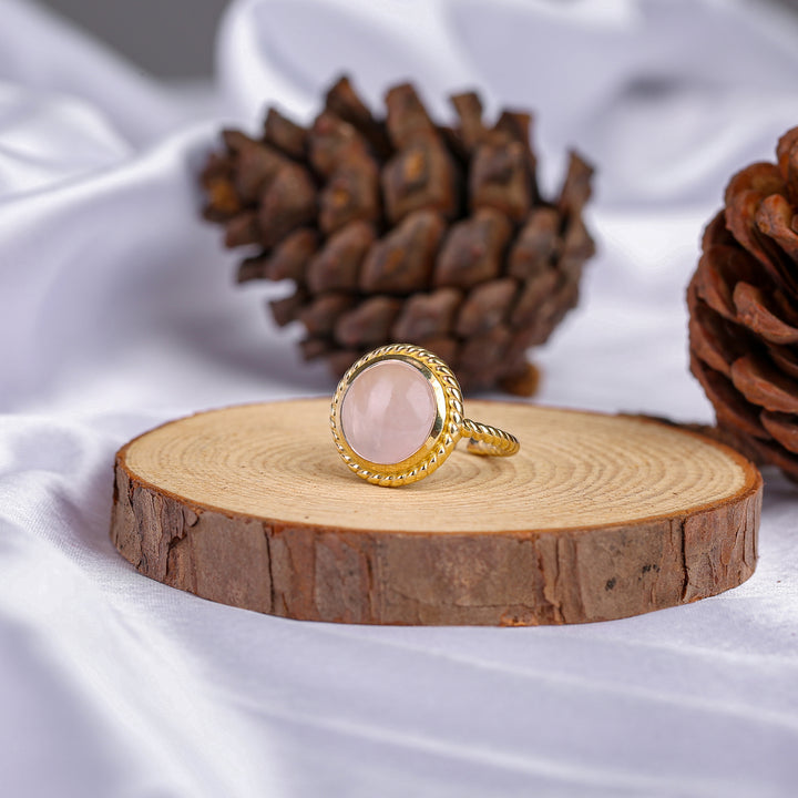 Rose Quartz Sterling Silver Ring