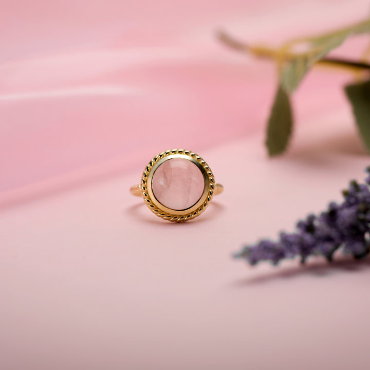 Rose Quartz Sterling Silver Ring