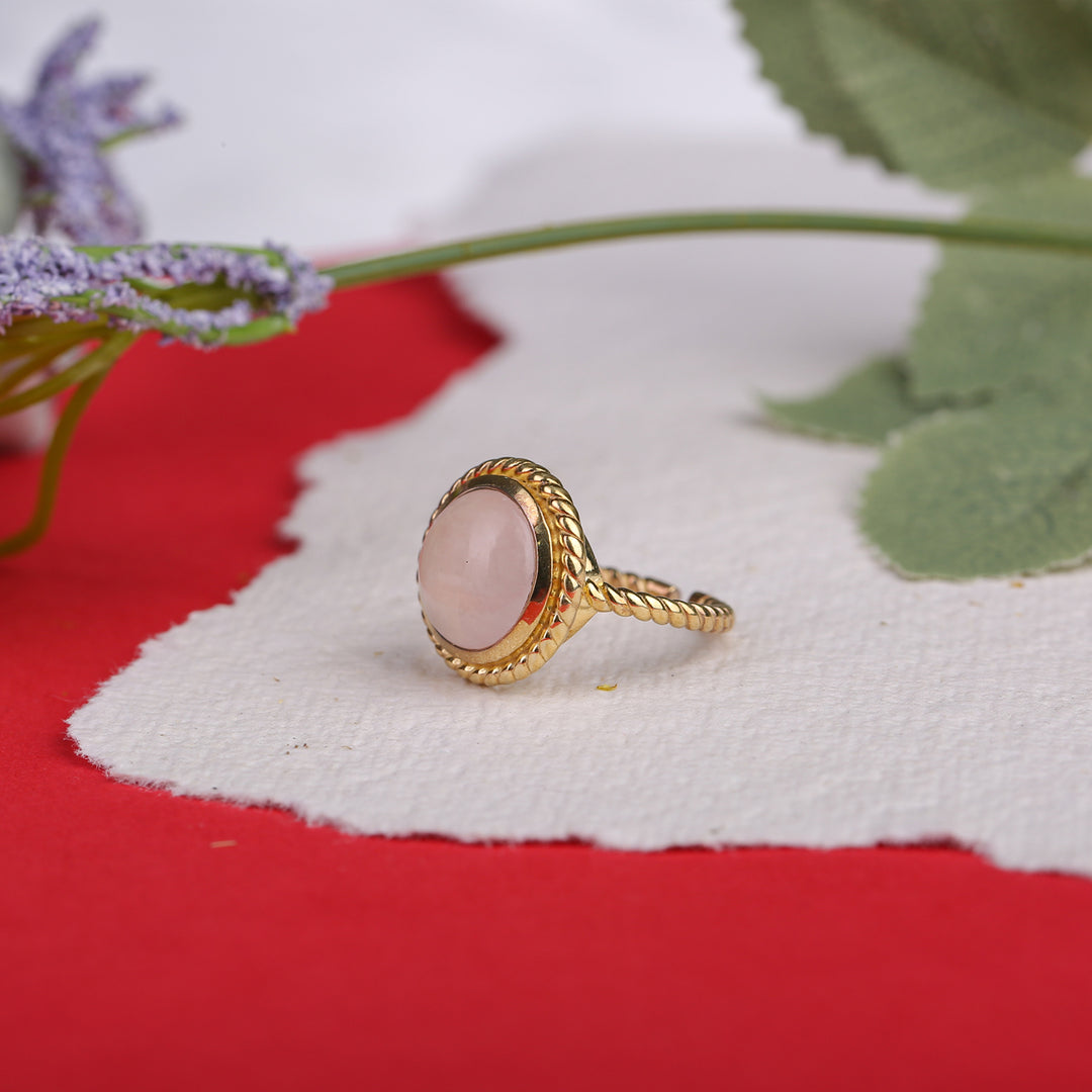 Rose Quartz Sterling Silver Ring