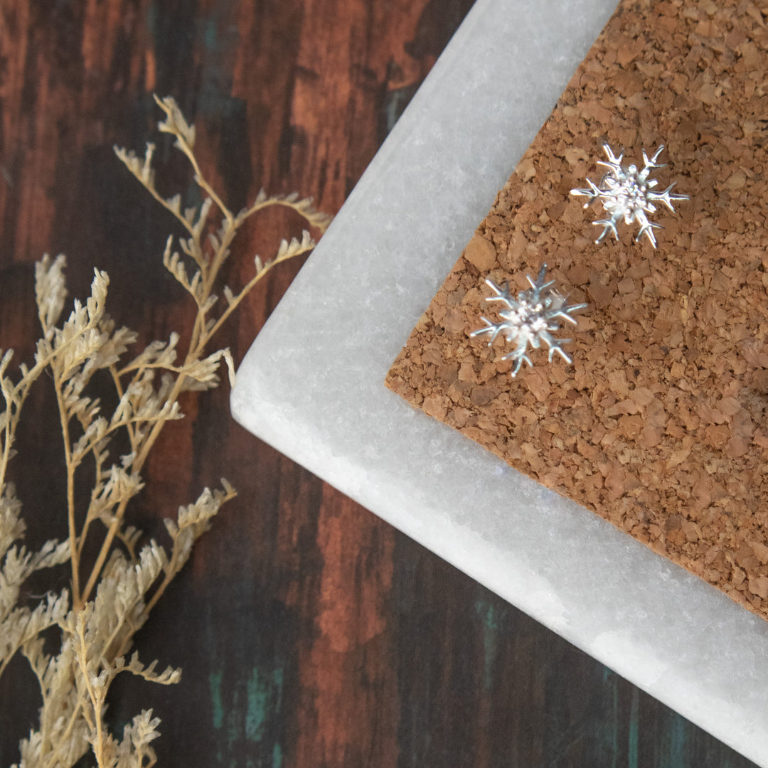 Snowflake Sterling Silver Studs