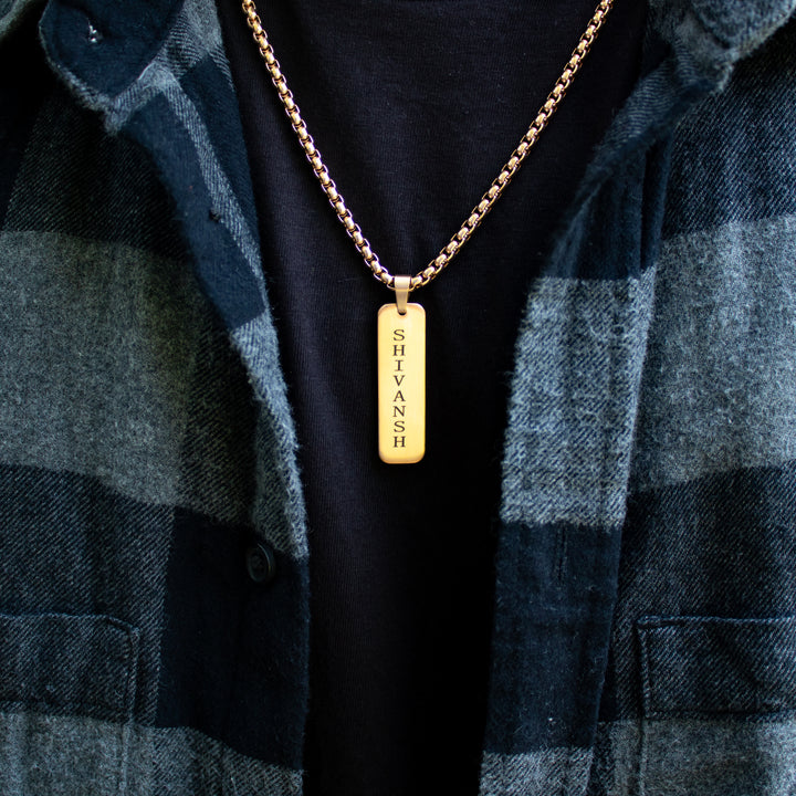 Reversible Tag Necklace For Him