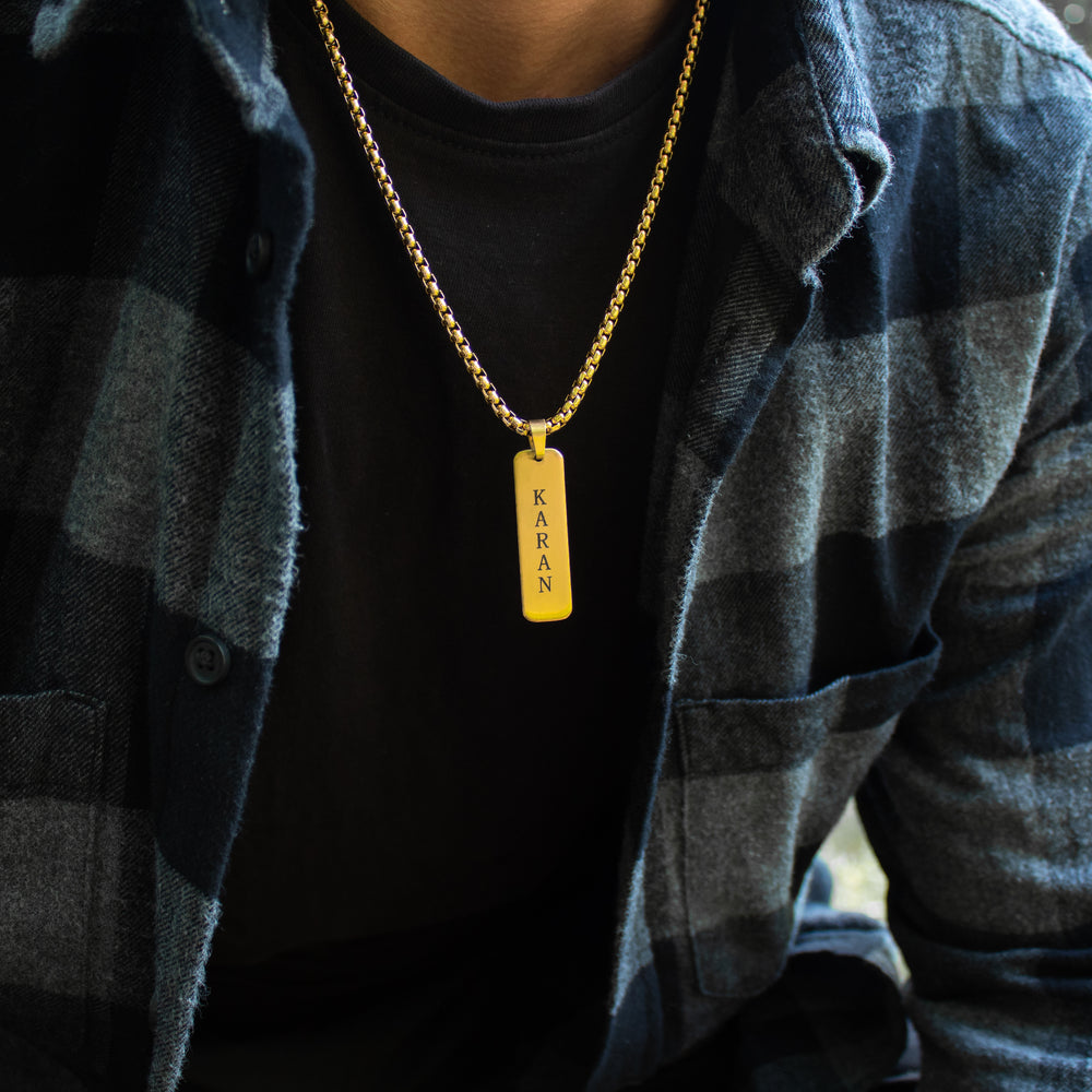 Reversible Tag Necklace For Him