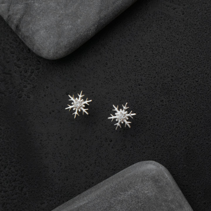 Snowflake Sterling Silver Studs