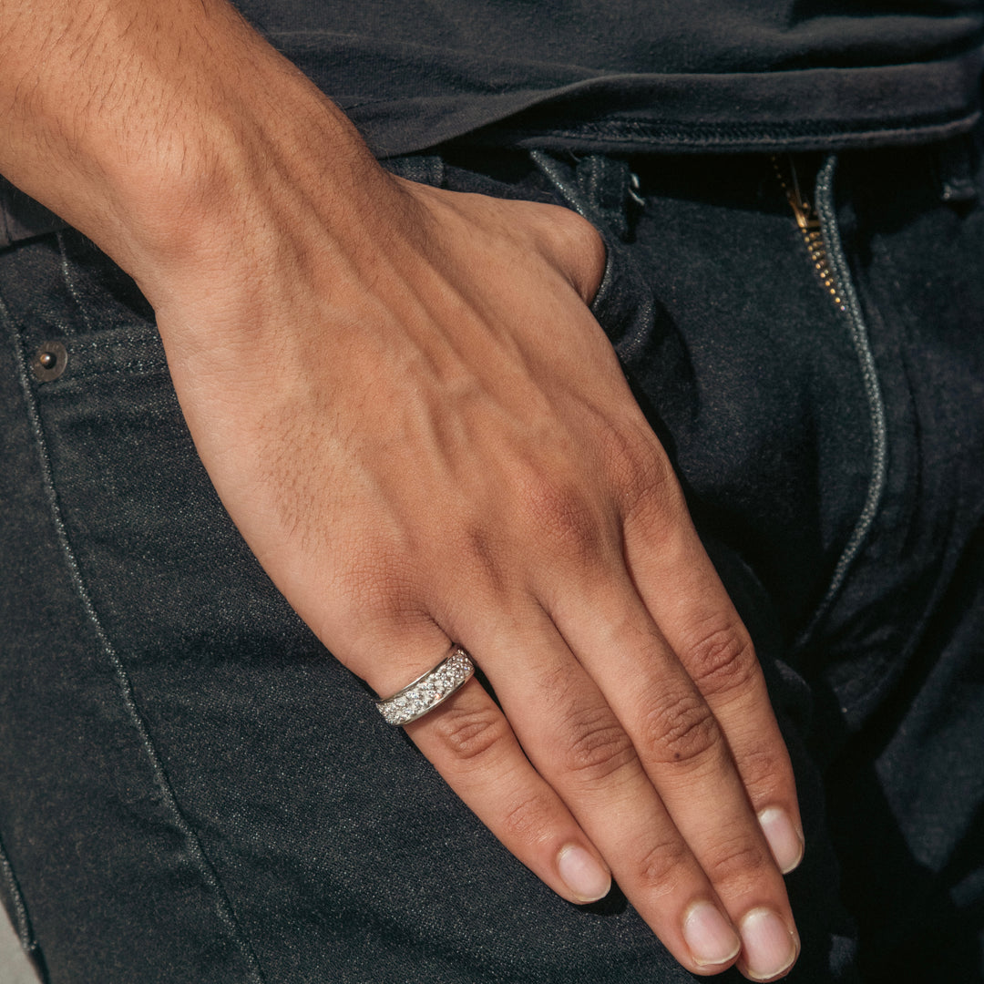 Cuban Style Sterling Silver Ring For Him